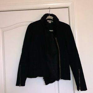 Hemut Lang cotton jacket with fur trim